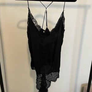Black Lace Trim Camisole